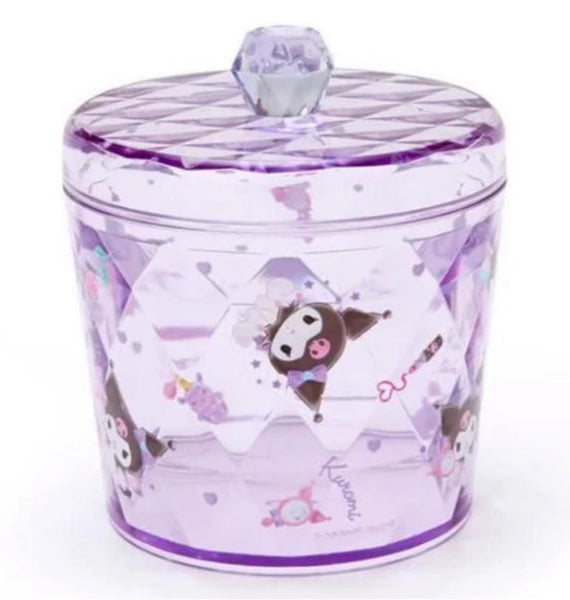 Kuromi Clear Canister Jewelry Case Storage Case Box Japan Sanrio