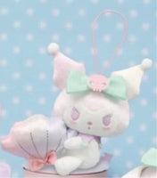 My Melody/ Kuromi /  Shiny Shell Mascot Sea Shell Colorful Fantasy Mascot Doll Plush 9cm Japan