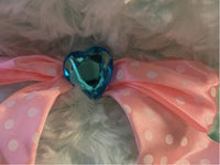 Amuse Fortune Bears Heart Big Mint Soft Tiffany Blue with Heart Shape Charm Big Plush 40cm Japan