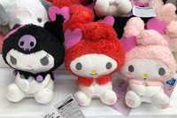 My Melody and Kuromi Fluffy Heart Series Plush 19cm Japan