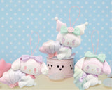 My Melody/ Kuromi /  Shiny Shell Mascot Sea Shell Colorful Fantasy Mascot Doll Plush 9cm Japan