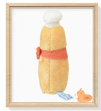 Sumikko Gurashi Sumikko-Pan Kyoushitsu Tenori Plush (Bread Store Manager) Baguette Plush Cute Mini Size Plush
