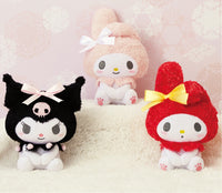 My Melody and Kuromi Fluffy Ribbon Plush 17cm Japan