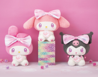 Kuromi and My Melody Romantic Rose Series  Plush 15cm Japan Sanrio