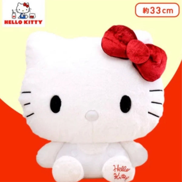 Hello Kitty 45th Anniversary Pure White Plush 33cm Japan Sega