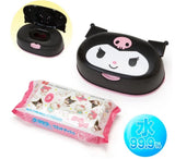 Kuromi / Cinnamoroll Wet Tissue with Face-Shaped Case Japan