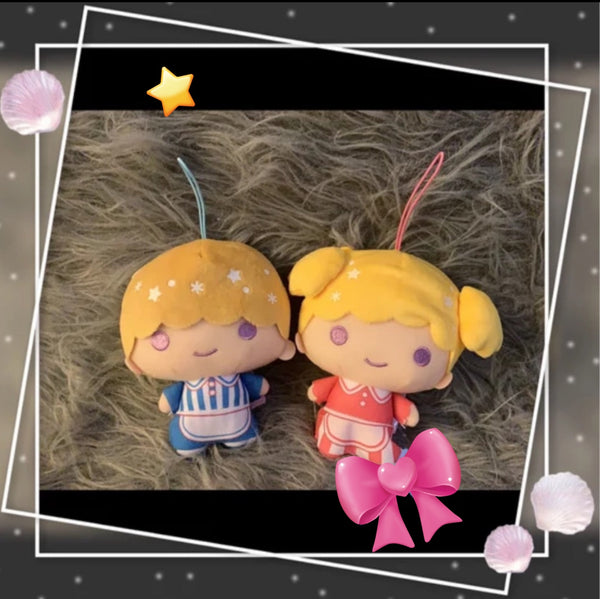 Little Twin Stars Set Plush Mascot 14cm Japan