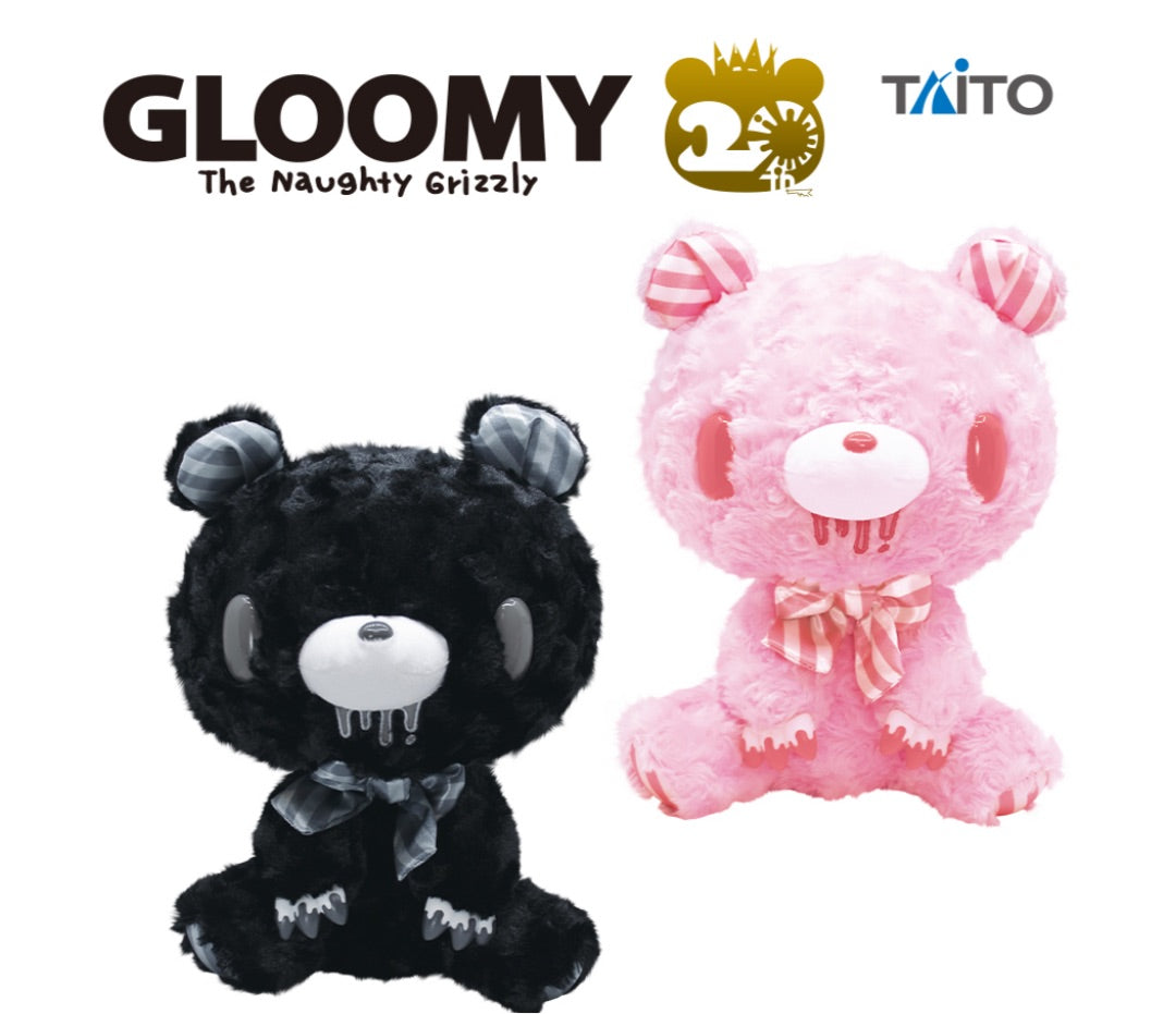 Gloomy Bear Striped Black Rose Fur 30cm Taito Japan – Kawaii